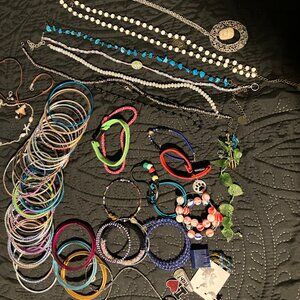 necklaces, braclets, earrings, misc